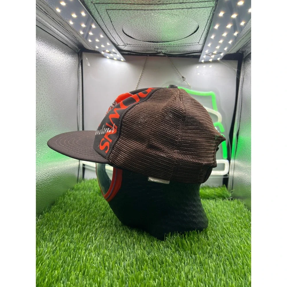 Vintage Cleveland‎ Browns NFL New Era Mesh Snapback Cap Trucker Hat OSFM